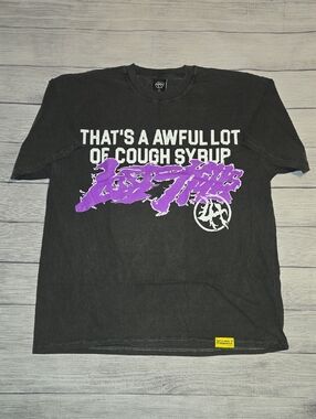 Lost Hills x That's A Awful Lot of Cough Syrup Men's T-Shirt Gray Size XL NWOT